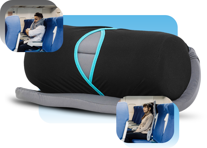 Blue Trim | Mat-Trix Travel Mat – Portable, Multi-Position Comfort for Planes, Work, and Relaxation
